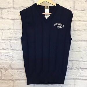 Nevada Wolf Pack NWT Med Sweater Vest Men’s Navy Blue Univ Of Nevada Reno Adidas